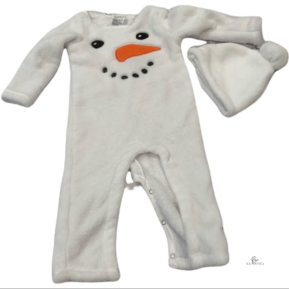 Snowman one piece w beenie 12 m